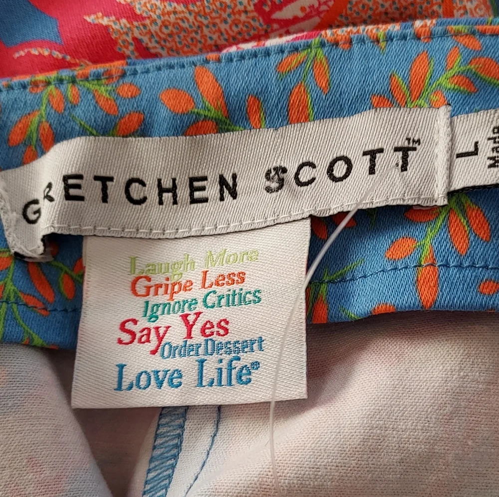Gretchen Scott Designs Palm Palm Short Size Large NEW NWT Resort Tropical - Picture 8 of 10